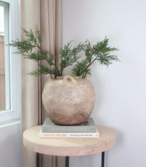 Handmade Paper Mache Vase with Handles - By Arma Home Art