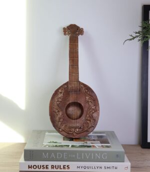 Vintage Wooden Ukulele Decorative Guitar - Unique Home Accent