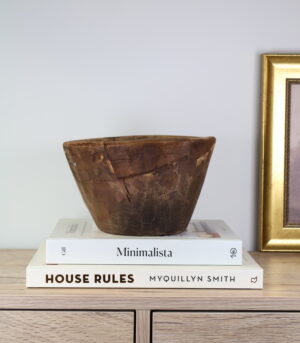 Vintage Wooden Hand-Carved Grinder Bowl