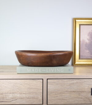 11.7” Vintage Indian Parat Wooded Bowl