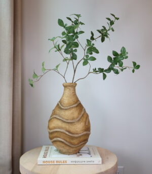 Artisan Textured Vase with Vintage-Inspired 13.5” - By Arma Home Art