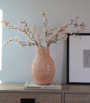 Artist-Made Textured Ceramic Vase Handmade by B. Brown 12”