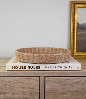 Artisan Textured Rustic Scalloped Tray - By Arma Home Art