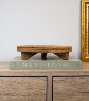 Vintage Wooden Round Pedestal Riser Curated in India