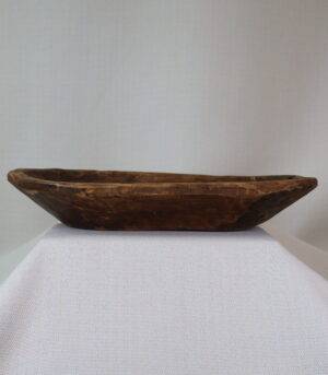 Vintage Wooden Oval Parat Bowl Curated in India 13”