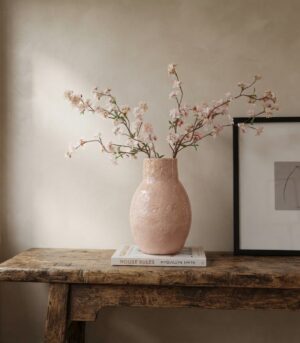 Artist-Made Textured Ceramic Vase Handmade by B. Brown 12”